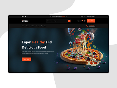 Ambaz Pizza Store – Tasty & Modern Shopify Theme custom shopify theme e commerce theme ecommerce fast food website food delivery website high performance design landing page design mobile friendly pizza store pizzeria online store product page design responsive design restaurant ordering system restaurant website shopify development shopify theme uiux design user experience web design web development