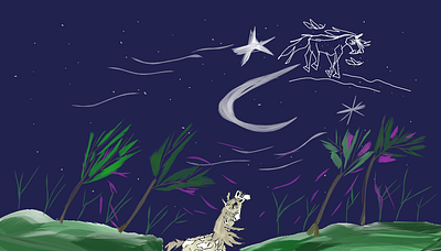 Mable Lookin At Night Sky mable art