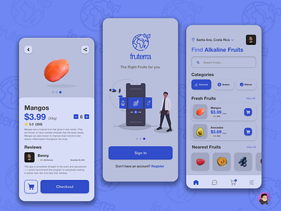 fruterra • The Right Fruits for you adobe adobexd alkaline app branding design fruits logo ui ux xd