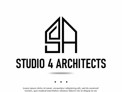 S4A Typography design flat icon illustration logo typography vector