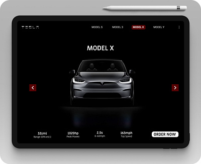 Tesla's Landing page (Model X) automobile branding design landing page tesla ui visuals website