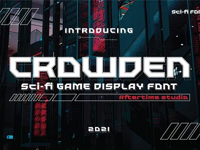 CROWDEN - Scifi Game Font font futuristic game font modern scifi