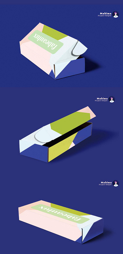 "Fabeaulux" Sunglass Packaging Box Mockup Branding abstract box box mockup brand creative design dieline fabeaulux geometrics glass illustration label packaging pattern product design rectangle square box sun sunglass vector