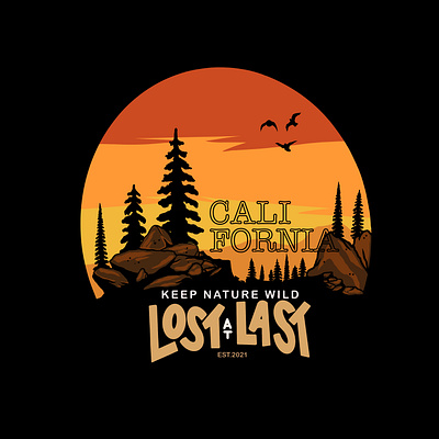 Lost at lasy branding design illustration ilustration logo typography ui ux vector vintage