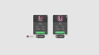 UX - user profile & hover effect design profile ui user ux