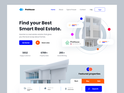 Real Estate Website Concept apartment architecture building city construction design home home page house interior design landing page landmark living room property real estate agency realtor rental webdesign website website design