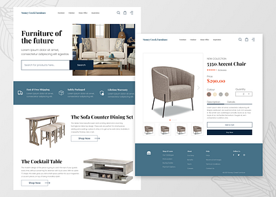 Furniture of the Future [UI Design] branding graphic design minimal ui website