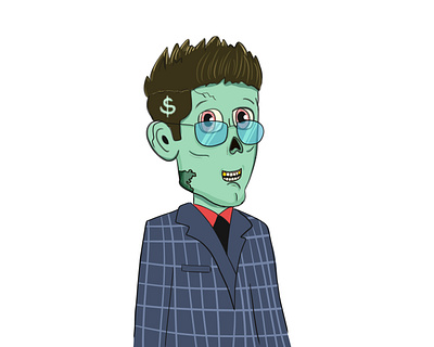 Zombie NFT branding concept art design digital art graphic design illustration logo nft vector