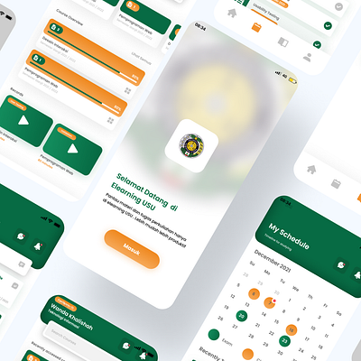 Elearning USU mobile Apps ui