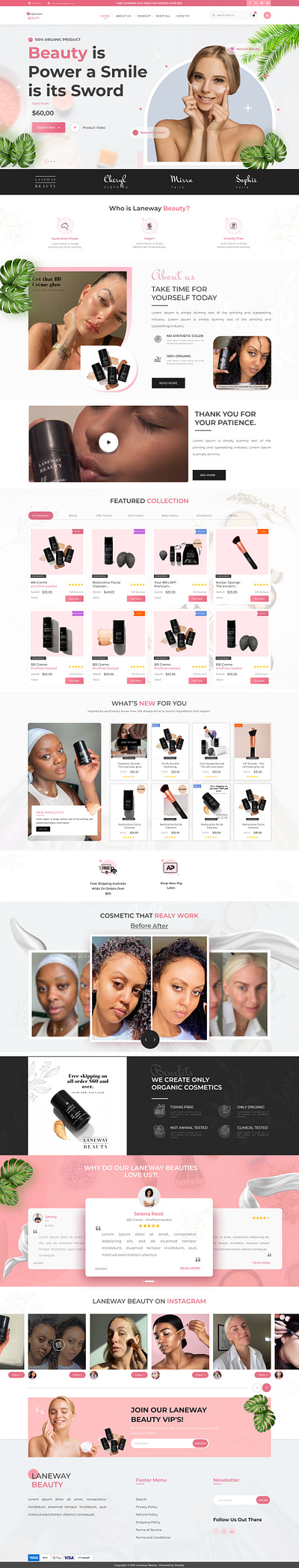 👍 Beauty Product Web Page Design