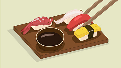 Sushi illustration food illustration sushi