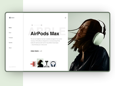 Headphone product concept website app apple concept website e commerce website earphone graphic design illustration logo ui web design 应用程序 用户界面