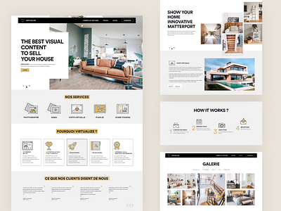 Virualize - Real estate services adobe xd design landing page logo real estate ui ux web website