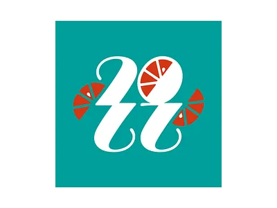 Tangerine year 2022 2022 bright christmas collage green greeting holiday holiday design illustration minimalism mosaic new year number orange pieces postcard present russia tangerine winter