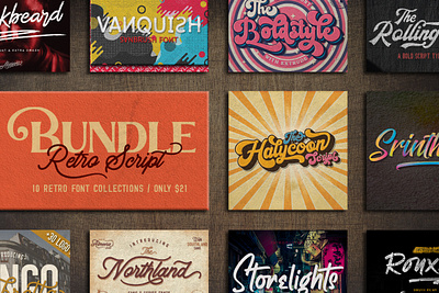 Retro Script Bundle beauty