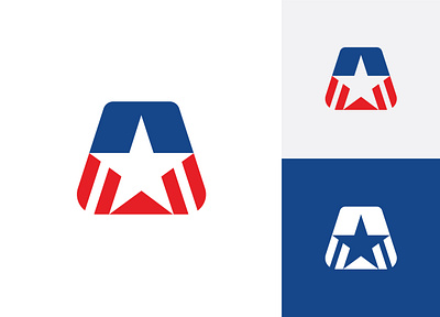 Patriotic Letter A a patriot american a letter letter a letter a logo for sale logo design national patriotic logo proud usa