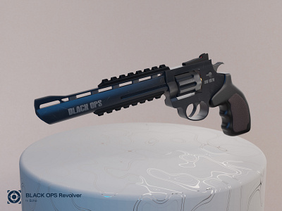 Black OPS Revolver 3d 3d art 3d design action black ops blender blendercycles cod gun illustration lighting metallic nodes procedural realistic revolver scratch texture texture painting