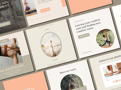Wellness Instagram Template for Canva blog canva template coach design instagram instagram post instagram template social media social media template sport template wellness yoga