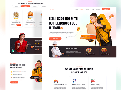 Food Delivery Landing Design app branding burger delivery dotpixelagency eating food food delivery foodapp fooddelivery foodorder landingpagedesign pizzaapp productdesign recipe restaurantapp service webdesign website working