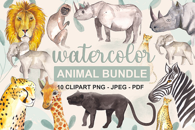 Watercolor Animal Bundle forest clipart illustration llustration vector pumpkin illustration vector watercolor deer