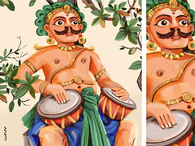 Ayyanar art brand drawing illustration