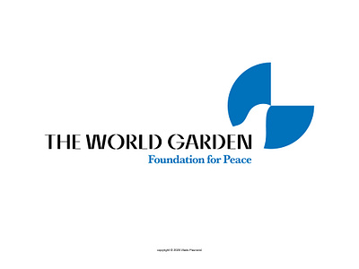 The World Garden Combination Mark Design blue branding combination mark design flat foundation graphic design identity logo logo mark negative space open wings peace peace logo pigeon signature spread wing vector visual identity wings