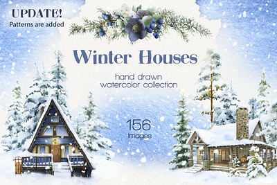 Winter Houses watercolor collection 3d animation app branding design graphic design icon illustration logo motion graphics ui