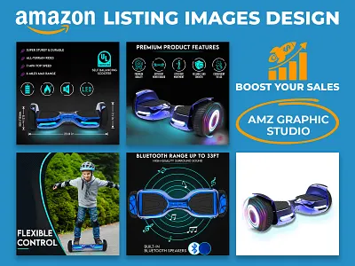 Self Balancing Electric Scooter - Product Images Design amazon listing images