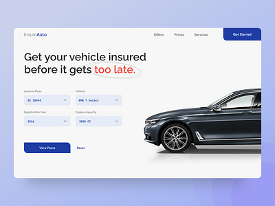 Car Insurance Website Concept 3d app branding car colors design dribbble finance fintech fintech app graphic design illustration insurance logo minimal real life image ui ui design ux ux design