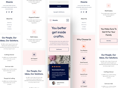 Mooria - Handmade & Craft Shop Landing Page ecommerce