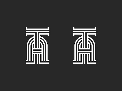 Initials TA monogram design at logo black and white branding calligraphic art design emblem illustration initials initials logo line art linear art logo logo design minimal monogram monogram design monogram logo ta logo two letters typography