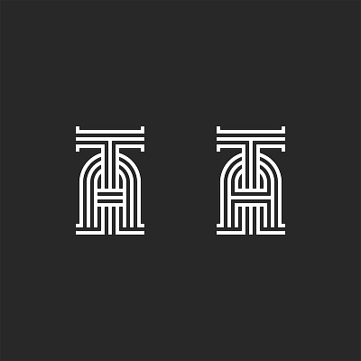 Initials TA monogram design at logo black and white branding calligraphic art design emblem illustration initials initials logo line art linear art logo logo design minimal monogram monogram design monogram logo ta logo two letters typography