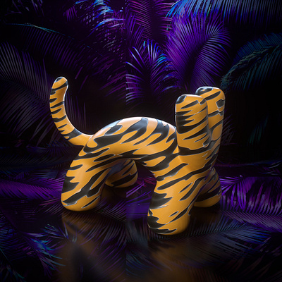 Tiger 3d cinema4d design illustraion illustration octane