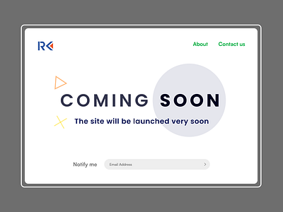 Coming Soon Screen Design adobe xd coming soon dailyui design porfolio ui ui design website