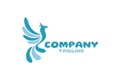 Water Bird Logo animal bird blue branding design eagle exclusive fly hawk illustration logo nature organic phoenix side simple vector water
