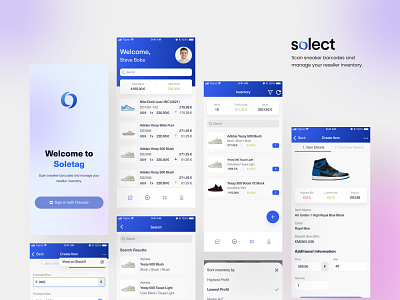 Shoes Inventory app branding graphic design ui uiux uiuxdesign