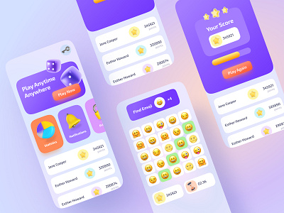 Emoji Game 3dillustration design game ios level match mobile mobile game native score ui ux