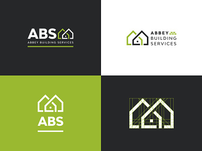 Abbey Building Services Brand Design apple green brand design brand identity branding builder building building service charleston green clean construction home house house logo house mark logo logo designer logo lockup logomark minimal property