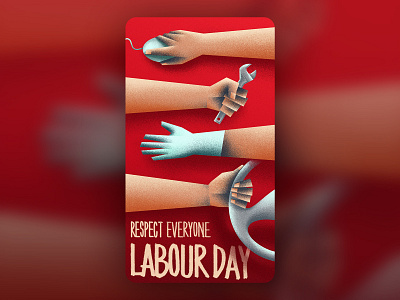 LABOUR DAY illustration 插图 设计