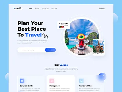 Tours & Travel Agency Website tourism tours tourstravel travel traveling ui design web website