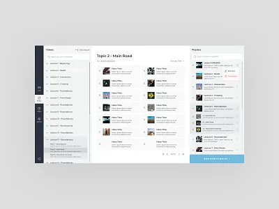 Web dashboard for online driving school clean dashboard driving flat light material onlne school ui ux web