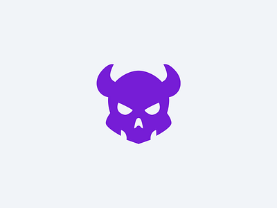 Skull Logomark bone demon gaming logo mascot skull