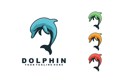 DOLPHIN animal branding business character company design dolphin fish icon identity illustration logo logos mark mascot ocean sea vector