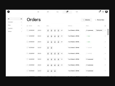 B2B E-commerce – Merchant Panel – B&W Wireframes b2b clean design interface merchant prototypee store ui ux
