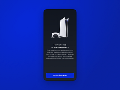 Preorder | Daily UI #075 075 daily ui daily ui 075 dailyui dailyui 075 dailyui075 design e commerce ecommerce figma interface mobile playstation pre order preorder ps5 ui ux website