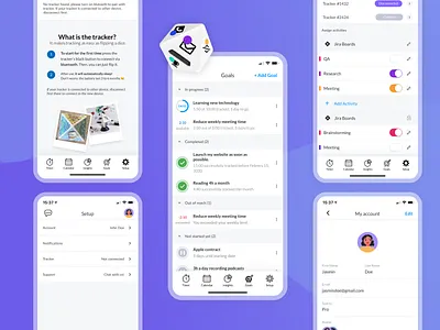 Mobile Tracking App account app goals metrics mobile productivity profile tracking