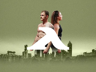 Atletics Training ✦✦✦ Official Brand Identity fitness green icon lettermark logo training