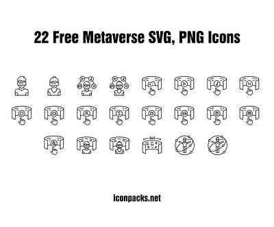 22 Free Metaverse SVG, PNG icons. design free resources freebies icon pack icon set icons png icons svg icons vector