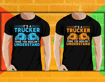 Trucker T shirt Design branding design designer mahabub graphic design illustration logo typography
