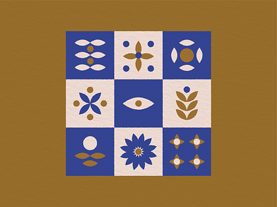 Simple Shape Study color palette eye flower graphic design grid minimal plants print quilt shape simple study textiles